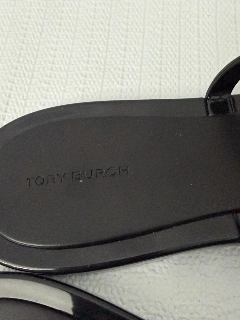 Tory Burch Roxanne Jelly Sandals Womens Size 10 M Black Gold Logo